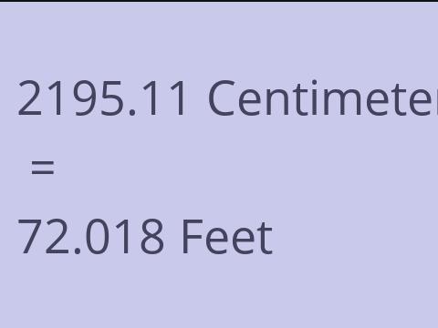 2195.11 CM TO FEET