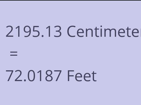 2195.13 CM TO FEET
