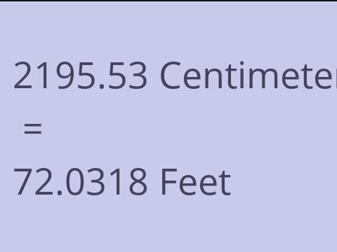 2195.53 CM TO FEET