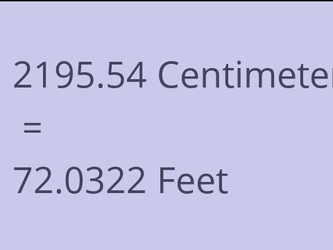 2195.54 CM TO FEET