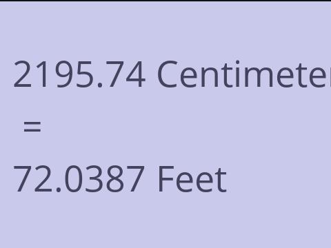 2195.74 CM TO FEET