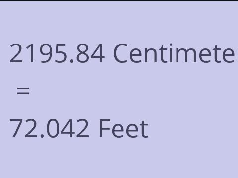 2195.84 CM TO FEET