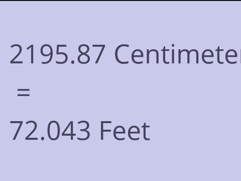 2195.87 CM TO FEET