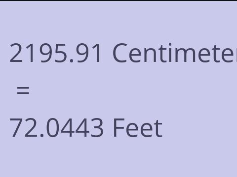 2195.91 CM TO FEET