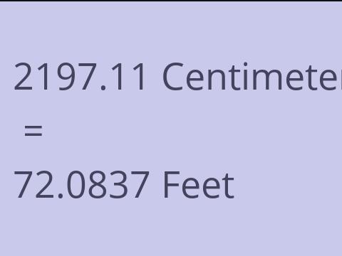 2197.11 CM TO FEET