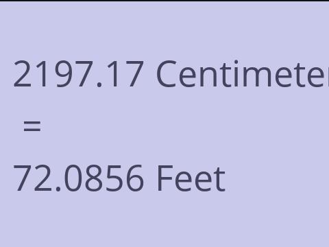 2197.17 CM TO FEET