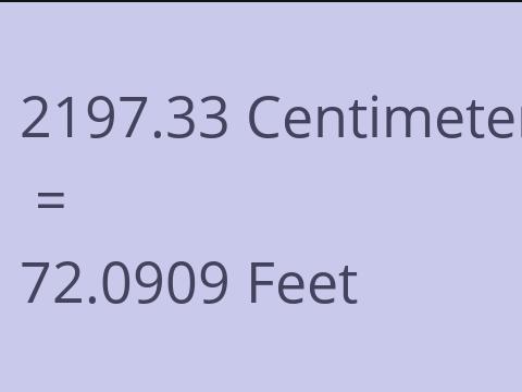 2197.33 CM TO FEET