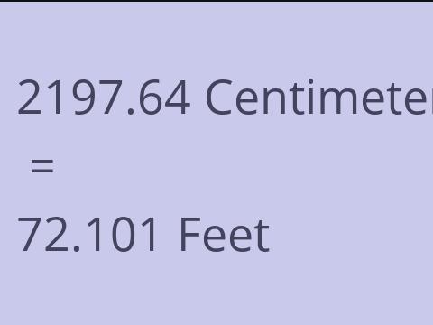 2197.64 CM TO FEET
