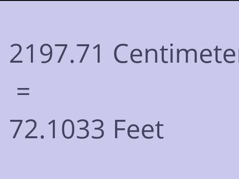 2197.71 CM TO FEET