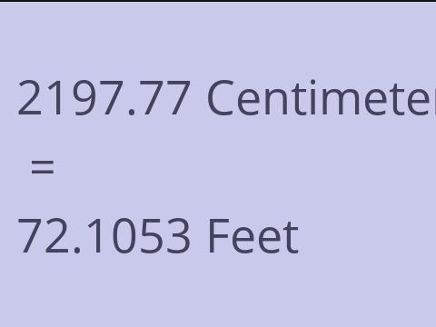 2197.77 CM TO FEET