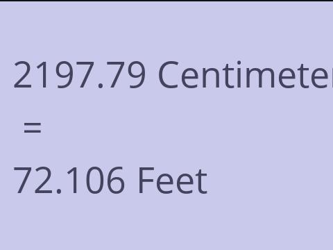 2197.79 CM TO FEET