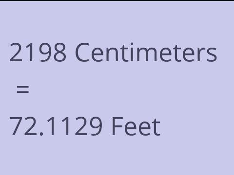 2198 CM TO FEET