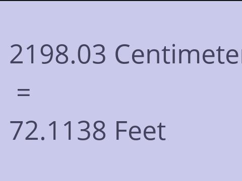 2198.03 CM TO FEET