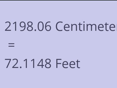 2198.06 CM TO FEET