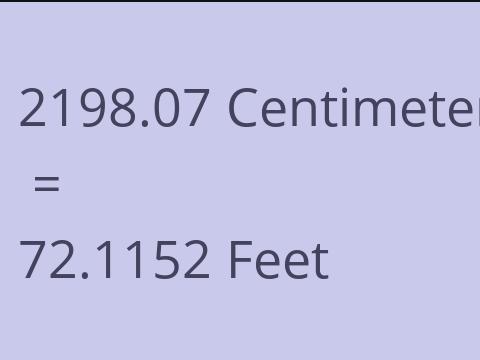 2198.07 CM TO FEET
