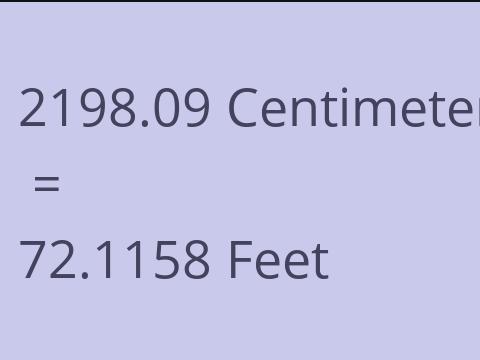 2198.09 CM TO FEET