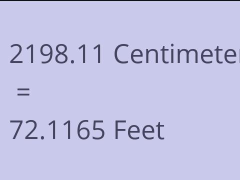 2198.11 CM TO FEET