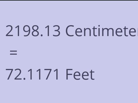 2198.13 CM TO FEET