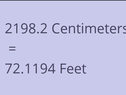 2198.2 CM TO FEET