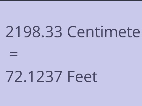 2198.33 CM TO FEET