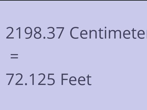 2198.37 CM TO FEET