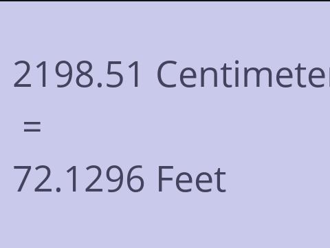 2198.51 CM TO FEET