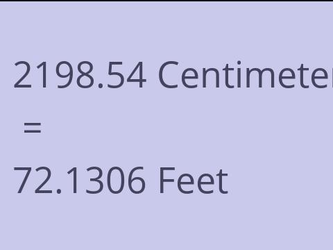 2198.54 CM TO FEET