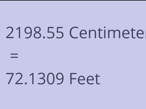 2198.55 CM TO FEET