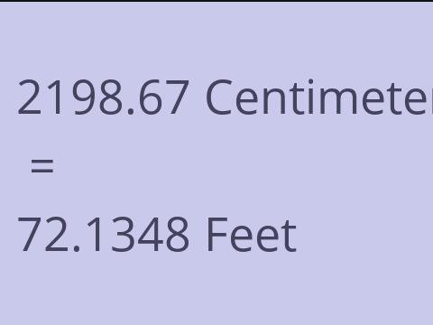 2198.67 CM TO FEET