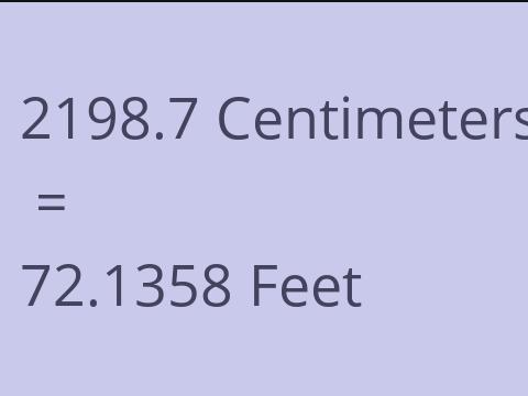 2198.7 CM TO FEET