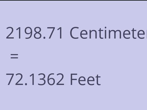 2198.71 CM TO FEET