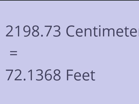 2198.73 CM TO FEET