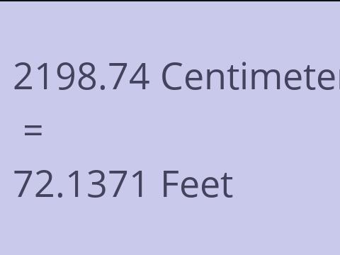 2198.74 CM TO FEET