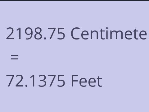2198.75 CM TO FEET