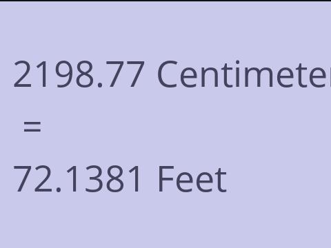 2198.77 CM TO FEET