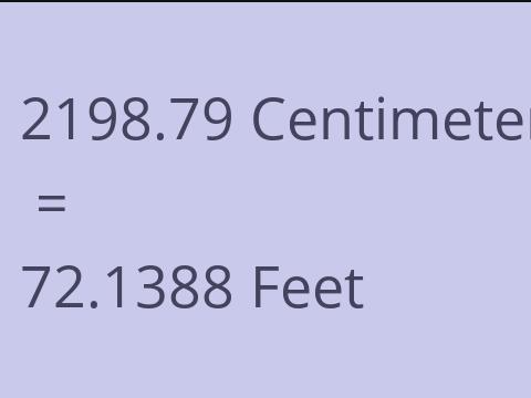 2198.79 CM TO FEET