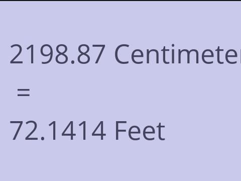 2198.87 CM TO FEET