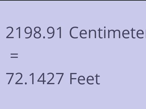 2198.91 CM TO FEET