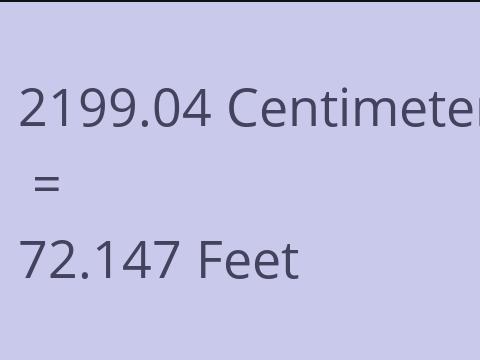 2199.04 CM TO FEET