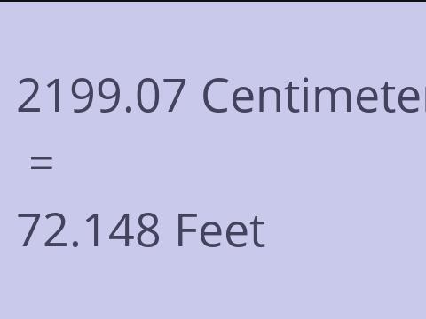 2199.07 CM TO FEET
