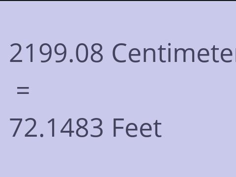 2199.08 CM TO FEET