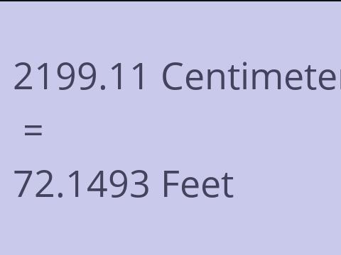 2199.11 CM TO FEET