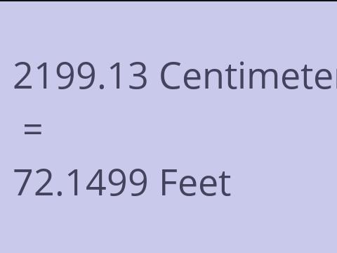 2199.13 CM TO FEET