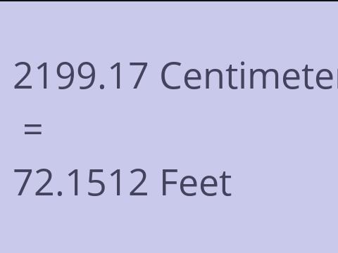 2199.17 CM TO FEET