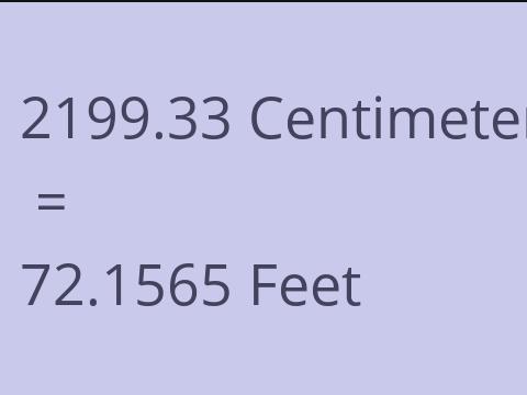 2199.33 CM TO FEET