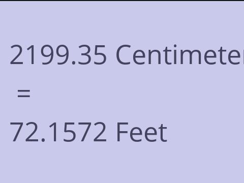 2199.35 CM TO FEET