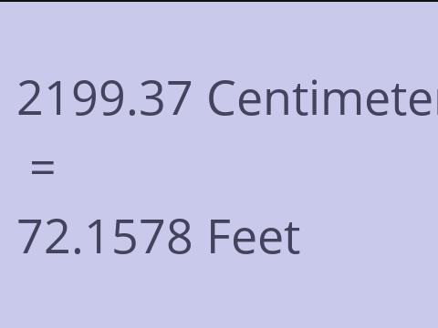 2199.37 CM TO FEET