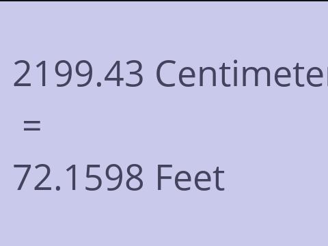 2199.43 CM TO FEET