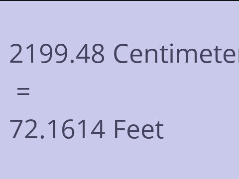 2199.48 CM TO FEET