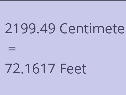 2199.49 CM TO FEET